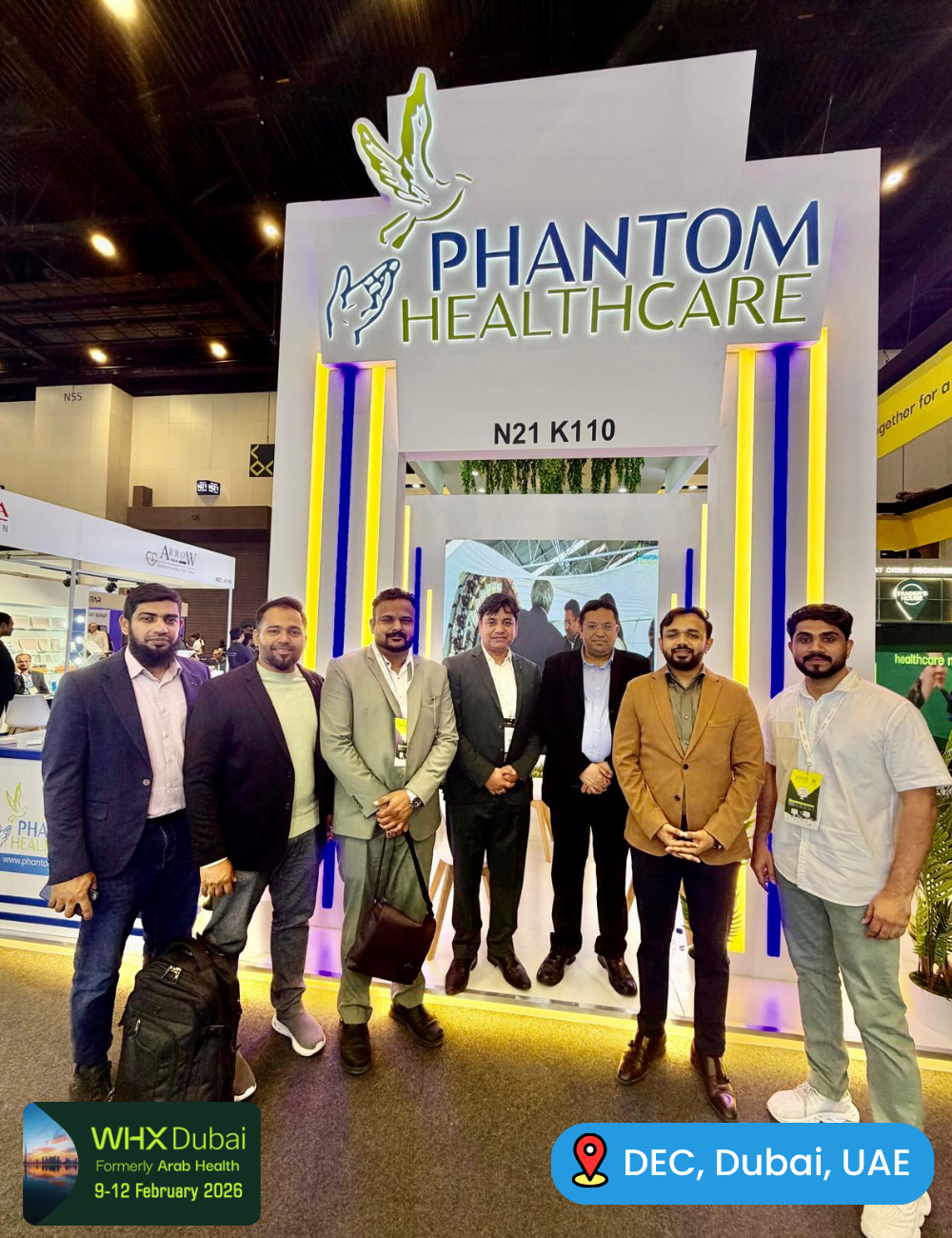 Phantom Healthcare WHX 2026 Dubai event banner